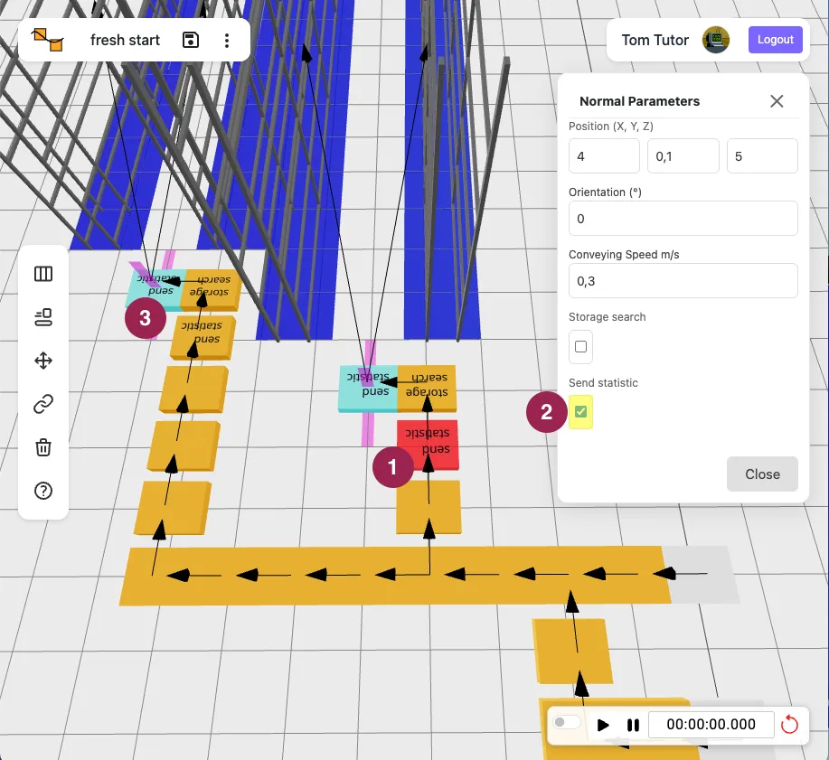 activate Conveyor statistic